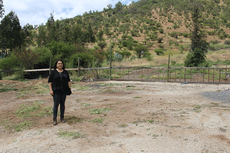 Macarena Riveros se ganó el subsidio en 2012, luego de ser estafada por una Egis en 2009. Hoy todavía no comienza la construcción de su vivienda en Cholqui, Melipilla.